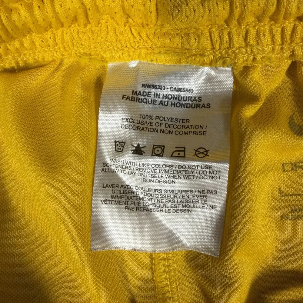 Nike Youth Large Park III Dri-FIT Soccer Shorts Yellow Gold Athletic
